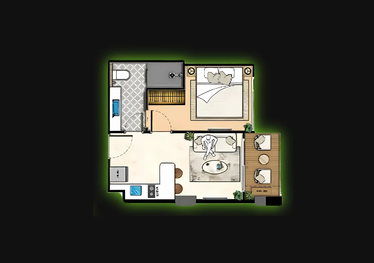 One Bedroom (34 m²)