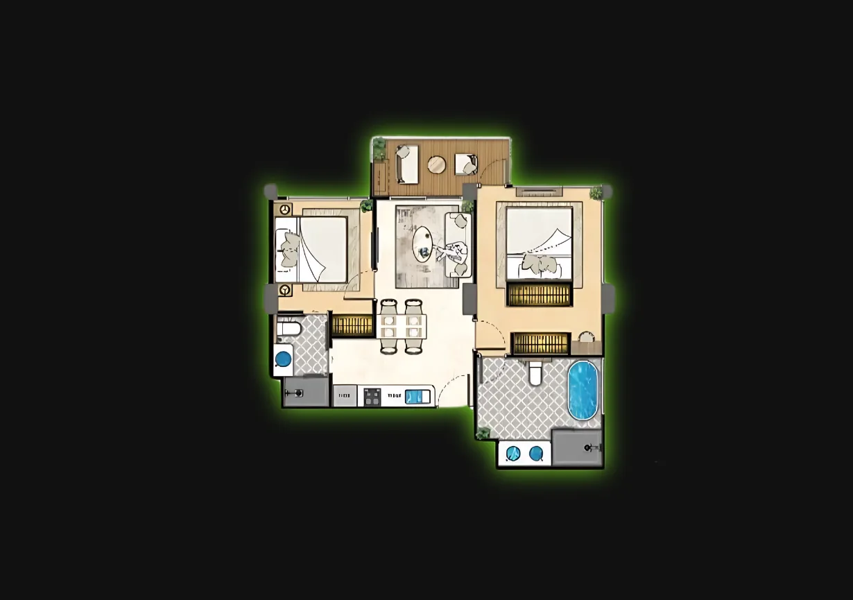 Two Bedroom (65 m²)