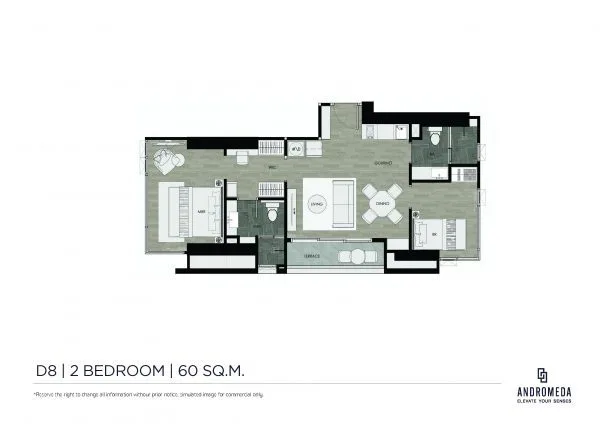 Two Bedroom (60 m²)