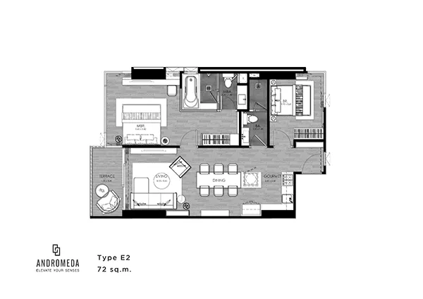 Two Bedroom (65 m²)