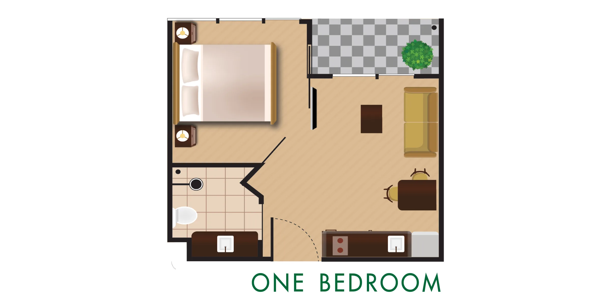 One Bedroom (24 m²)