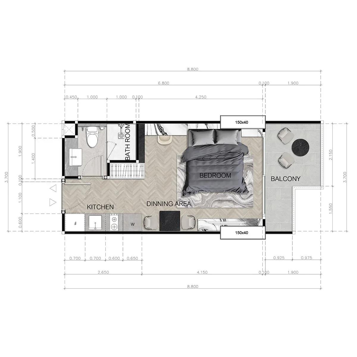 Studio (31 m²)